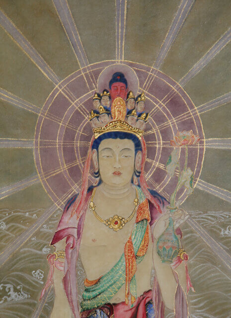 千手観音　掛軸表装